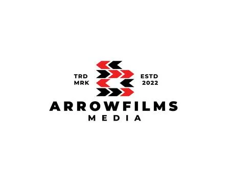 Arrows media logo Stock Illustration