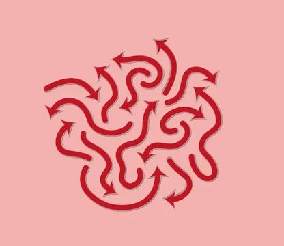 Arrows mess Stock Illustration