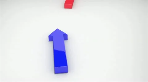 Arrows move in one direction Stock Footage 10810783