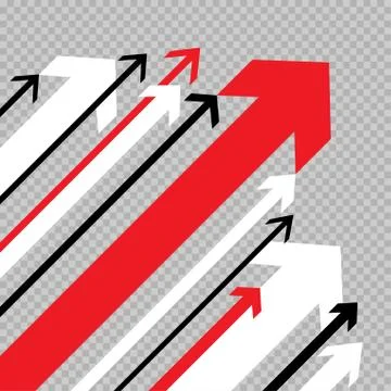 Arrows move up to success Illustrazione stock