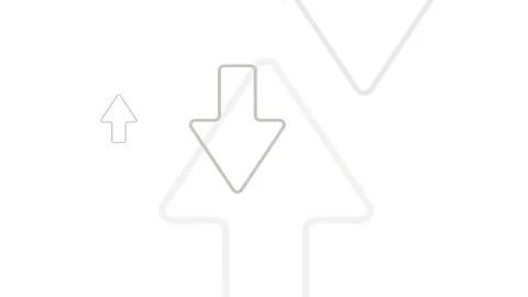 Arrows moving up and down on a white background Stock Footage 276348622