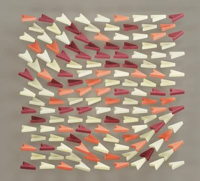 Arrows moving forward 3d background. Abstract pattern of triangular cursor Stock Illustration