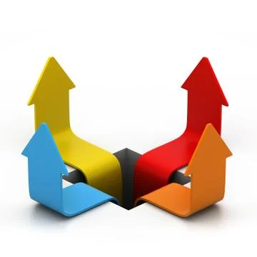 Arrows moving up. Stock Illustration