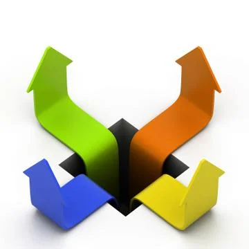 Arrows moving up. Stock Illustration