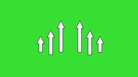 Up Arrows Moving Upward Green Screen Animation Stock Footage 346049120