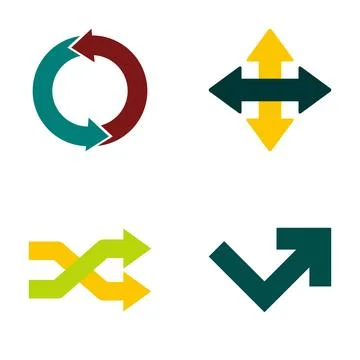 Arrows navigating process, strategy, growth, and direction Stock Illustration