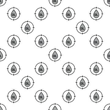 Arrows with Oil drop vector colored seamless pattern Stock Illustration