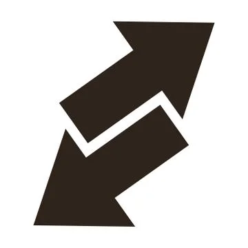 Arrows opposite ways icon Stock Illustration