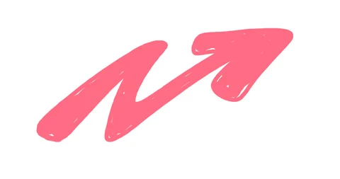 Arrows Pack. Arrows set. Hand drawn animation of arrow symbols set. Pink, purple Stockbeeldmateriaal 135714401