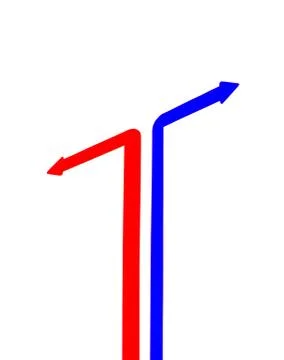 Arrow's path. Stock Illustration