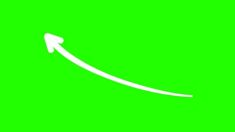 Arrows pointing up and down, two elements animated on green screen Stock Footage 277353757