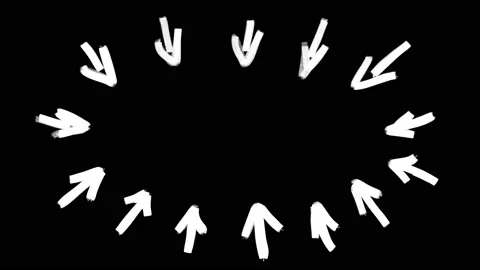 Arrows Pointing Frame Blackboard Hand Drawn Animation Loop Video stock 201313003