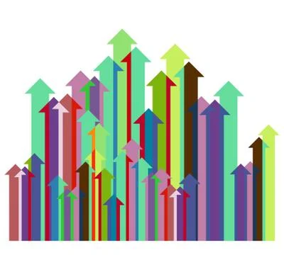 Arrows pointing up, illustration Stock Illustration