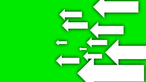 Arrows pointing the left edge of the frame. Video stock 100262132