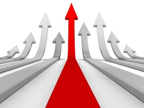 Arrows race Stock Illustration