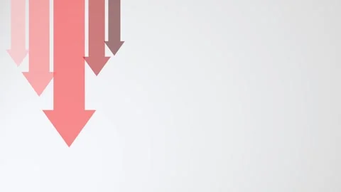 Arrows-red-down-4K Stockbeeldmateriaal 274296383