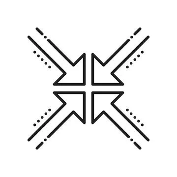 Arrows reduce expand symbol, resize and scale icon Stock Illustration