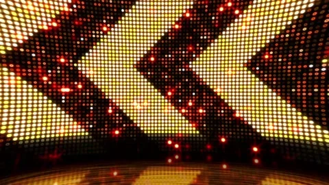 Arrows reflectors spots in a 3d scene Stock Footage 238975011