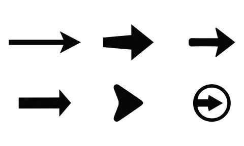 Arrows resembling media Stock Illustration