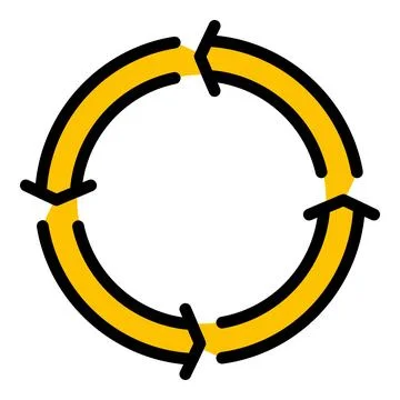 Arrows return icon vector flat Illustrazione stock