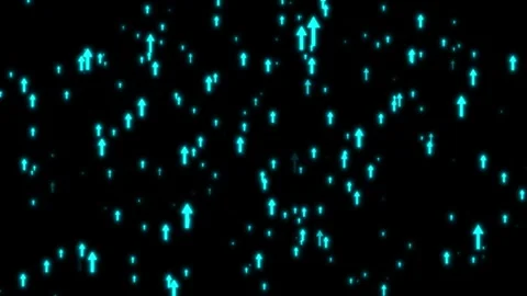 Arrows rising up technology animation isolated on black background Vídeos de archivo 337651681