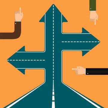 Arrows on the road Stock-Illustration