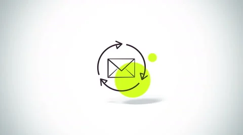 Arrows rotate with message symbol animat... | Stock Video | Pond5