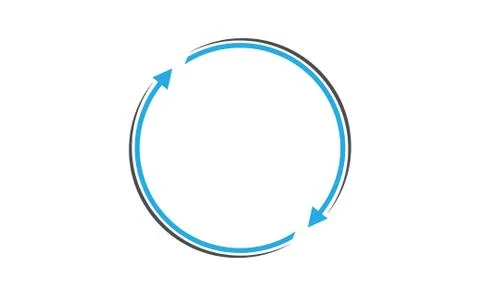 Arrows rotating clockwise Stock Illustration