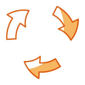 Arrows rotation process symbol design イラスト素材