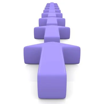 Arrows in the same position Stock Illustration