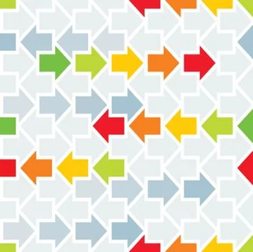 Arrows Seamless Geometric Pattern Stock Illustration