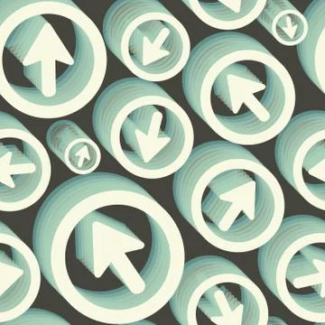 Arrows. Seamless pattern. 3d vector illustration Illustrazione stock