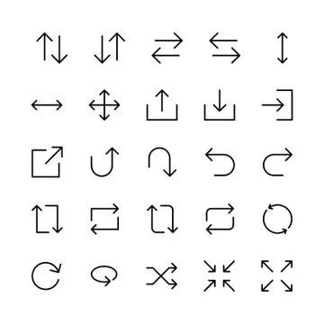 Arrows set. Arrow for the website and app Stock Illustration