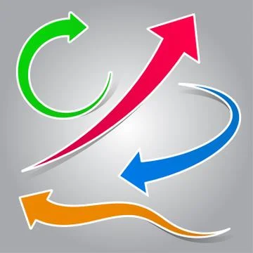 Arrows set Stock Illustration