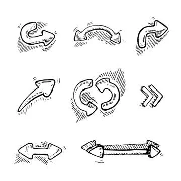 Arrows set Stock Illustration
