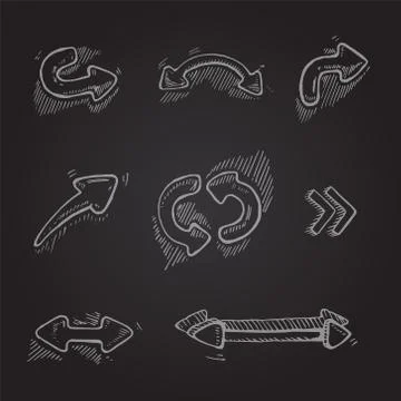 Arrows set Stock Illustration