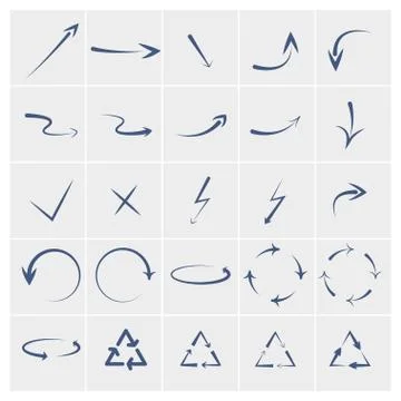 Arrows set Stock Illustration