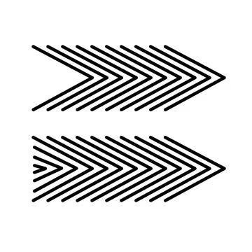 Arrows set simple hand drawn vector illustration, horizontal sign pointing di Stock Illustration