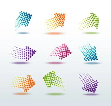 Arrows set vector illustration Stock Illustration