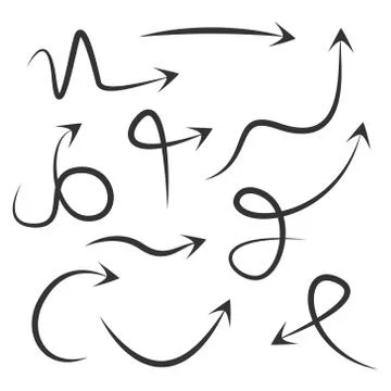 Arrows set vector illustration Stock Illustration