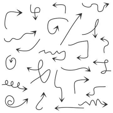 Arrows set vector illustration Stock Illustration