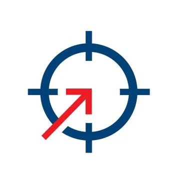 Arrows shoot target logo design vector icon elements symbol illustrations Stock Illustration
