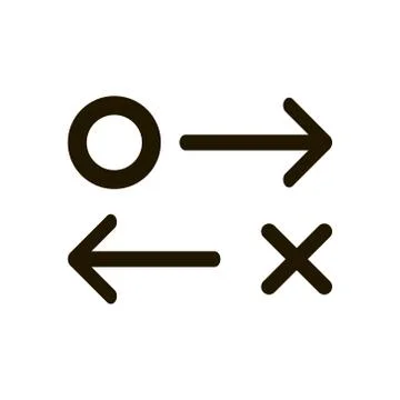 Arrows showing the direction of movement icon in trendy flat style isolated. Eps Stock Illustration