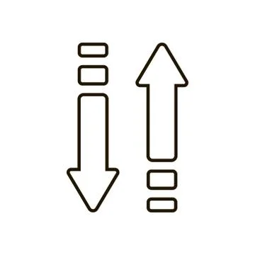Arrows showing the direction of movement icon in trendy flat style isolated. Eps Stock Illustration