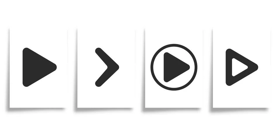 Arrows sign template set Stock Illustration