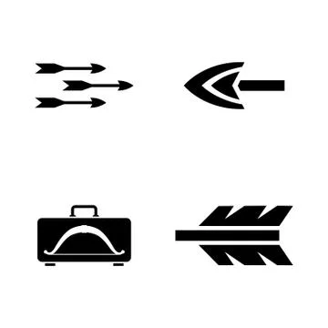 Arrows. Simple Related Vector Icons Stock Illustration