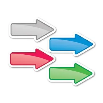 Arrows, sketch and computer graphic with pointing in a direction to target with Stock Photos