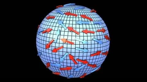 Arrows on a sphere Stock Footage 11205978