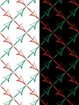 Arrows, square grid seamless pattern. Positive, negative business destination Stock Illustration