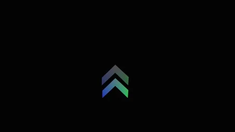 Arrows stacking up animation on black Vidéo 330558762